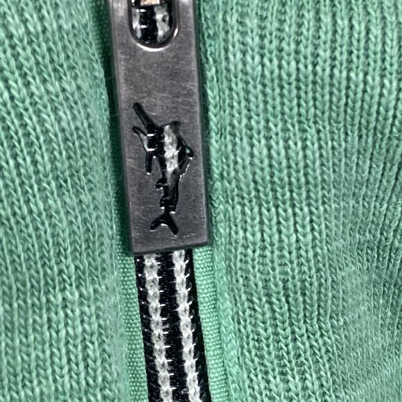 Tommy Bahama Pullover Mens Size XL Long Sleeve 1/4 Zip Light Green Mock Neck - Picture 4 of 7